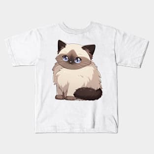 Cute Birman Cat Kids T-Shirt